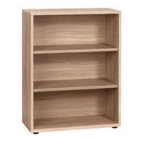 Contact 2 Shelf Bookcase Rough Sawn Truffle Oak