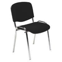 Coniston Conference Chair without Arms Chrome Frame Black
