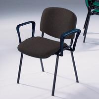 Coniston Conference Chair with Arms Black Frame Black