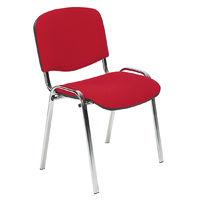 Coniston Conference Chair without Arms Chrome Frame Red