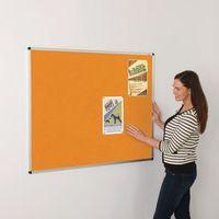 COLOURPLUS FABRIC NOTICEBOARDS - 900 x 600MM (HXW) - ORANGE