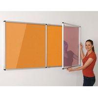 COLOURPLUS FABRIC TAMPERPROOF NOTICEBOARDS - 900 x 1800MM (HXW) - ORANGE