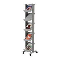 CORNER LITERATURE DISPLAY SILVER