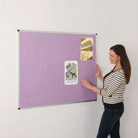 COLOURPLUS FABRIC NOTICEBOARDS - 900 x 600MM (HXW) - LILAC