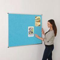 COLOURPLUS FABRIC NOTICEBOARDS - 900 x 600MM (HXW) - CYAN