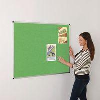 COLOURPLUS FABRIC NOTICEBOARDS - 900 x 600MM (HXW) - APPLE GREEN