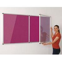 COLOURPLUS FABRIC TAMPERPROOF NOTICEBOARDS - 900 x 1800MM (HXW) - MAGENTA