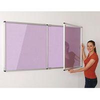 COLOURPLUS FABRIC TAMPERPROOF NOTICEBOARDS - 900 x 1800MM (HXW) - LILAC