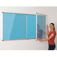 COLOURPLUS FABRIC TAMPERPROOF NOTICEBOARDS - 900 x 1800MM (HXW) - CYAN