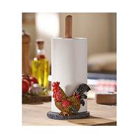 Cockerel Kitchen Roll Holder, Wood