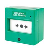 comus cp56sg resettable green emergency door release point with led