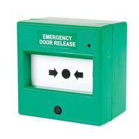 comus cp85sg resettable green emergency door release point with led