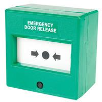 comus cp54sgs resettable green emergency door release point