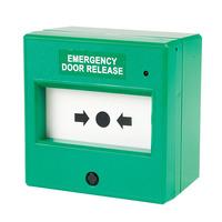 comus cp55sg resettable green emergency door release point with led