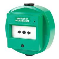 Comus CP78DWG Resettable Green Waterproof Door Release Point with LED