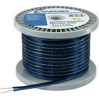 Conrad Components 30 mM Reel Professional Speaker Cable, 2 x 1.65 mm², AWG, Blue, Black PVC Sheath