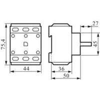 Contact block 25 A Grey, Black BACO 0172000 1 pc(s)