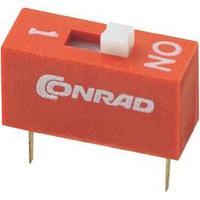 Conrad Components DS-01 DIP Switch, DS Series Standard Number of pins 1 1 x on/off