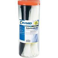 Conrad Components 28530c206, 400 pc(s) Piece Cable Tie Assortment, Black, Ecru, mm x mm, 