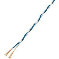 Conrad Components SH1998C188 Twisted Pair Speaker Cable, 2 x 0.75 mm² Blue, White PVC Sheath, 100M Reel