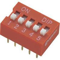 Conrad Components DS-07 DIP Switch, DS Series Standard Number of pins 7 7 X on/off
