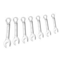 combination stubby spanner set of 7 metric 10 to 19mm