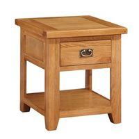 Cotswold Oak Lamp Table 1 Drawer