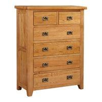 Cotswold Oak 2 + 4 Chest of Drawers