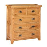 Cotswold Oak 5 Drawer Bedroom Chest