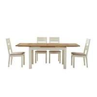 Compton Extending Dining Table and 4 Slatted Back Chairs