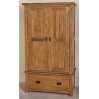 Cotswold Rustic Solid Oak Double Wardrobe