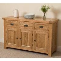 Cottage Light Solid Oak Large Sideboard