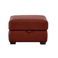 compact collection petit leather storage footstool