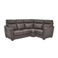 Compact Collection Midi Leather Recliner Corner Sofa