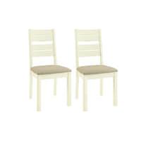 Compton Pair of Slatted Dining Chairs