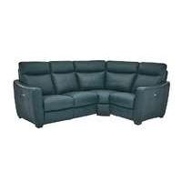 Compact Collection Midi Leather Recliner Corner Sofa