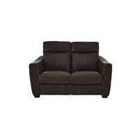 Compact Collection Midi 2 Seater Leather Recliner Sofa