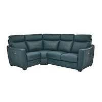 Compact Collection Midi Leather Recliner Corner Sofa