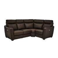 compact collection midi leather recliner corner sofa