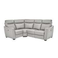 Compact Collection Midi Leather Recliner Corner Sofa