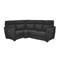 Compact Collection Midi Leather Recliner Corner Sofa