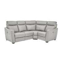 Compact Collection Midi Leather Recliner Corner Sofa