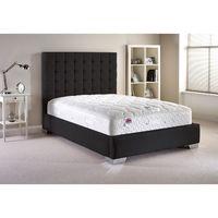 Coppella Fabric Divan Bed and Mattress Set Charcoal Chenille Fabric King Size 5ft