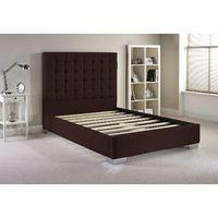 coppella fabric divan bed frame chocolate chenille fabric single 3ft