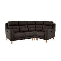 Compact Collection Bijoux Leather Recliner Corner Sofa