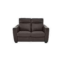 Compact Collection Midi 2 Seater Leather Recliner Sofa