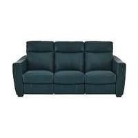 Compact Collection Midi 3 Seater Leather Recliner Sofa