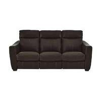 Compact Collection Midi 3 Seater Leather Recliner Sofa