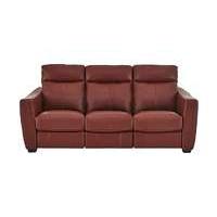Compact Collection Midi 3 Seater Leather Recliner Sofa