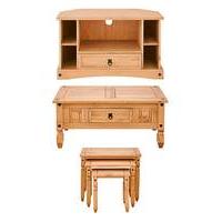 Corona Solid Pine Living Package Deal